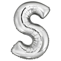 Bokstavballong Sølv Metallic