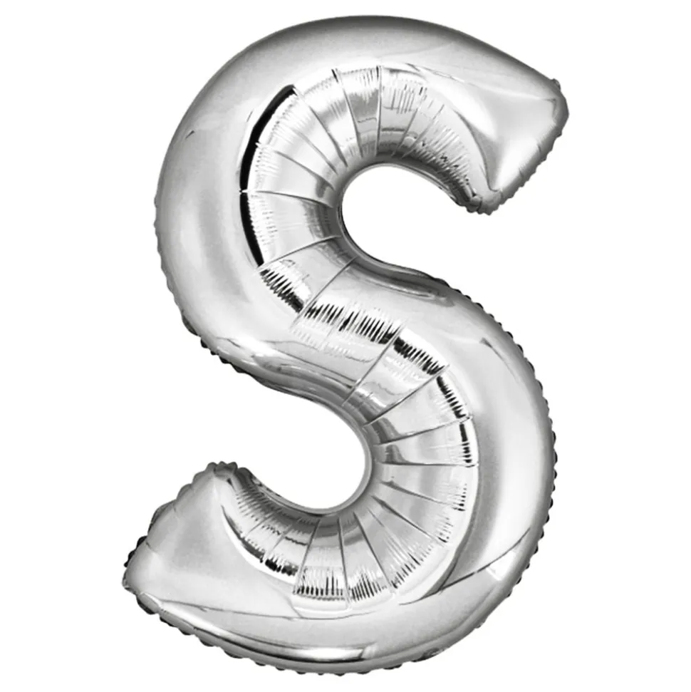Bokstavballong Sølv Metallic