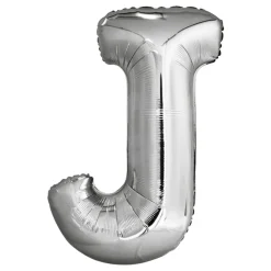 Bokstavballong Sølv Metallic