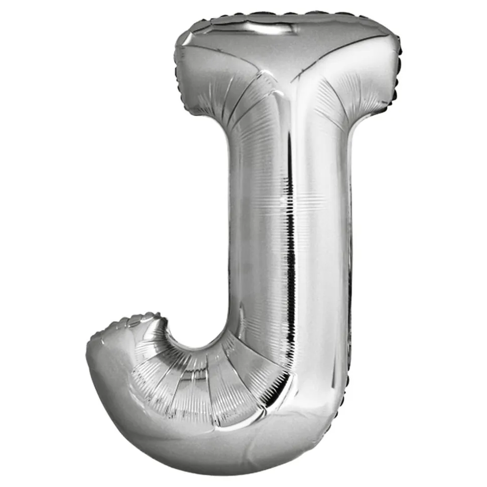 Bokstavballong Sølv Metallic
