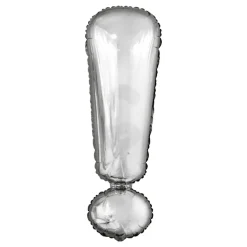 Bokstavballong Sølv Metallic