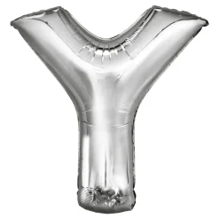 Bokstavballong Sølv Metallic