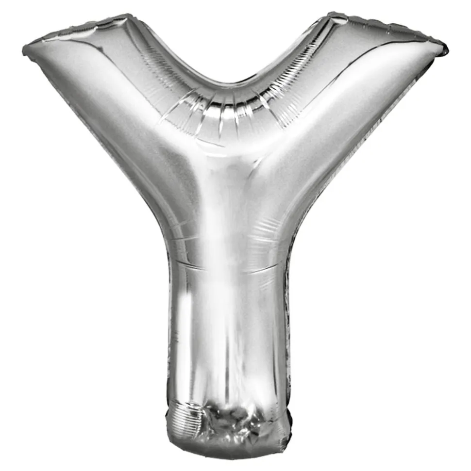 Bokstavballong Sølv Metallic