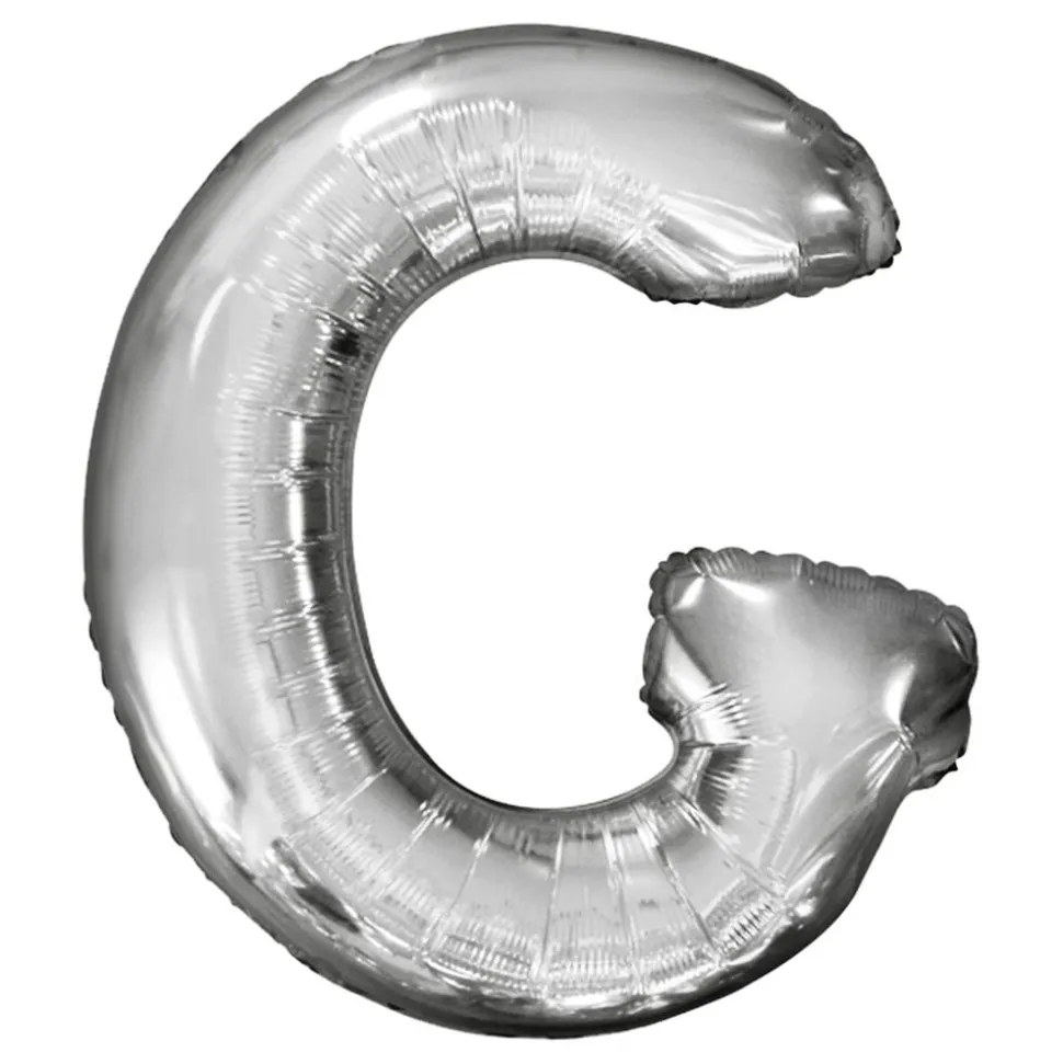 Bokstavballong Sølv Metallic