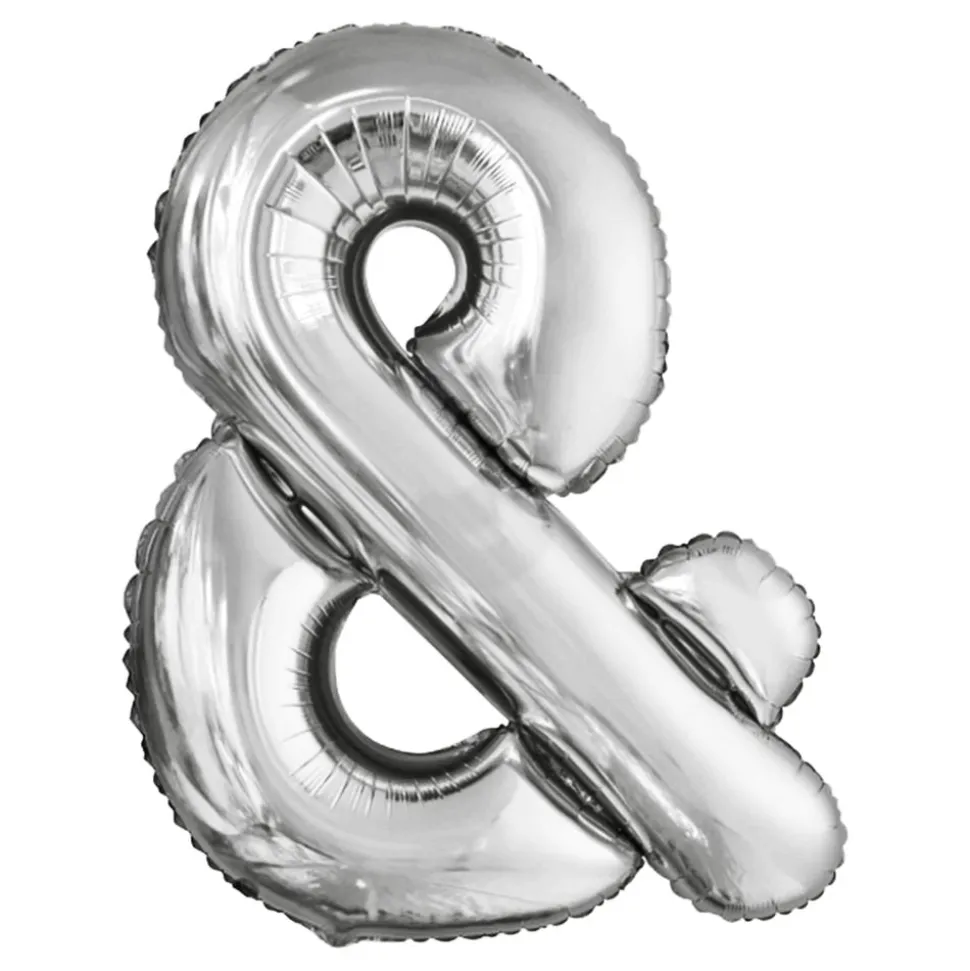 Bokstavballong Sølv Metallic
