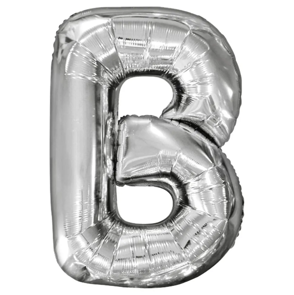 Bokstavballong Sølv Metallic