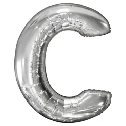 Bokstavballong Sølv Metallic