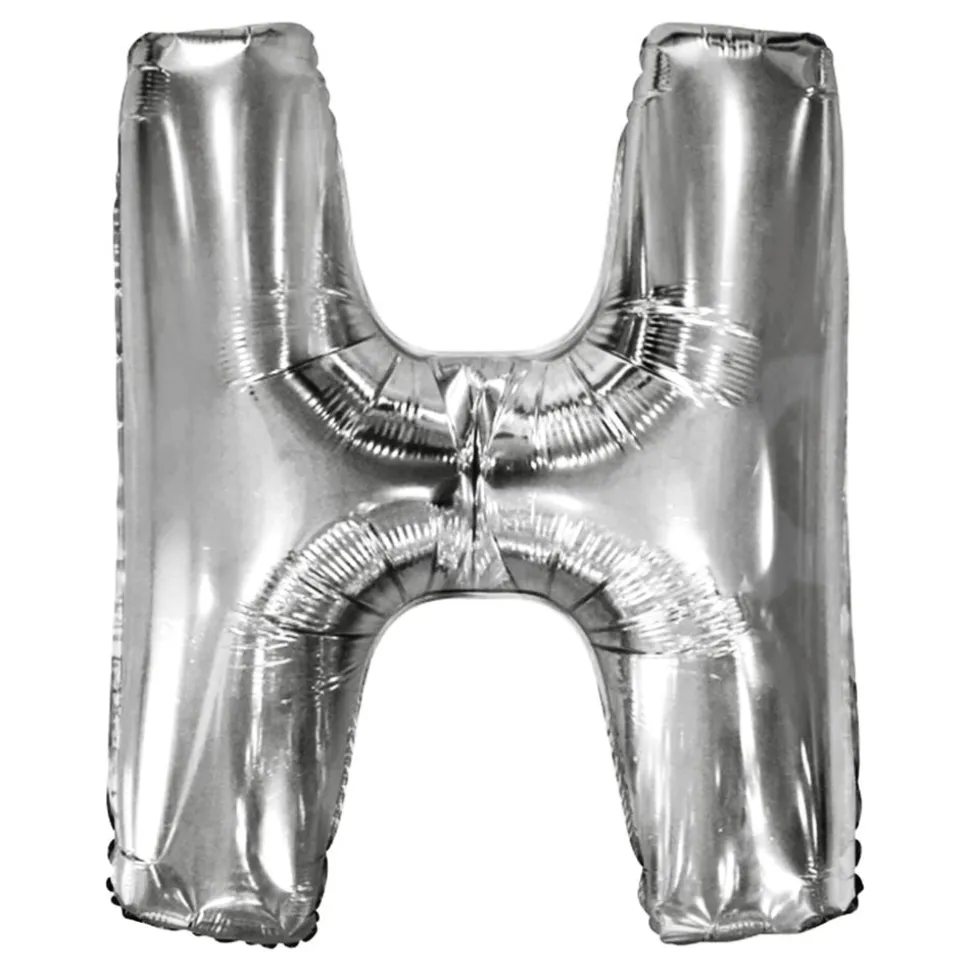 Bokstavballong Sølv Metallic