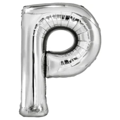 Bokstavballong Sølv Metallic