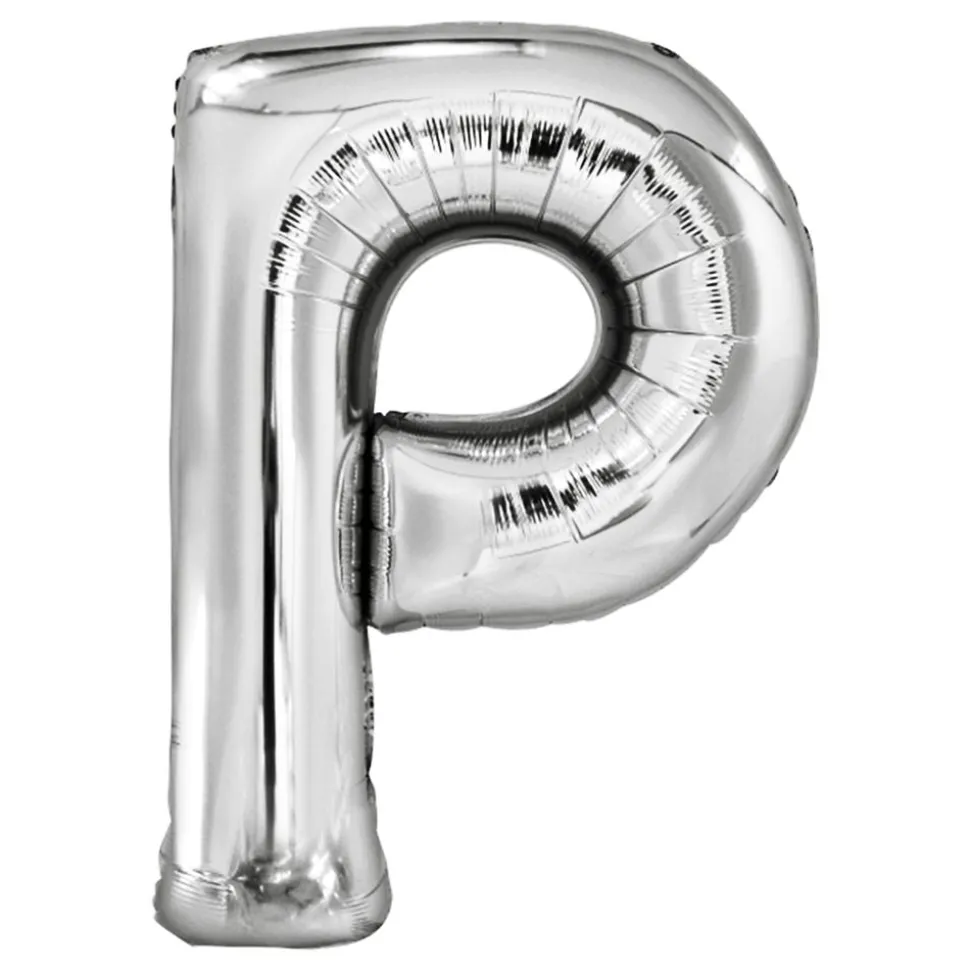 Bokstavballong Sølv Metallic