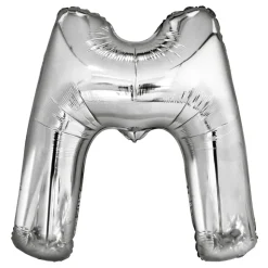 Bokstavballong Sølv Metallic