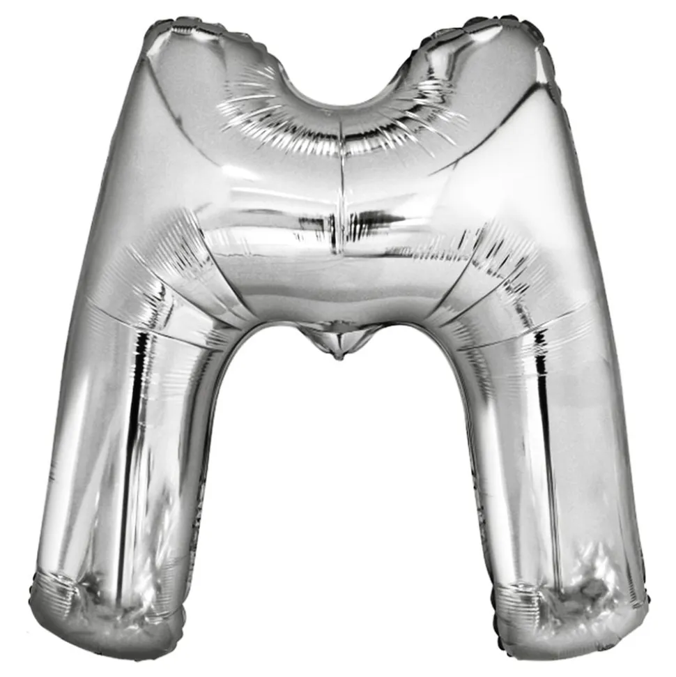 Bokstavballong Sølv Metallic
