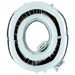 Bokstavballong Sølv Metallic