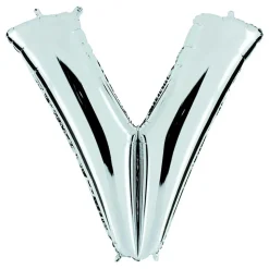 Bokstavballong Sølv Metallic