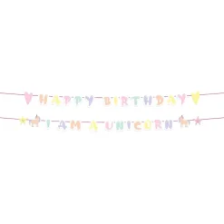 Bokstavgirlander Happy Birthday Unicorns & Rainbows