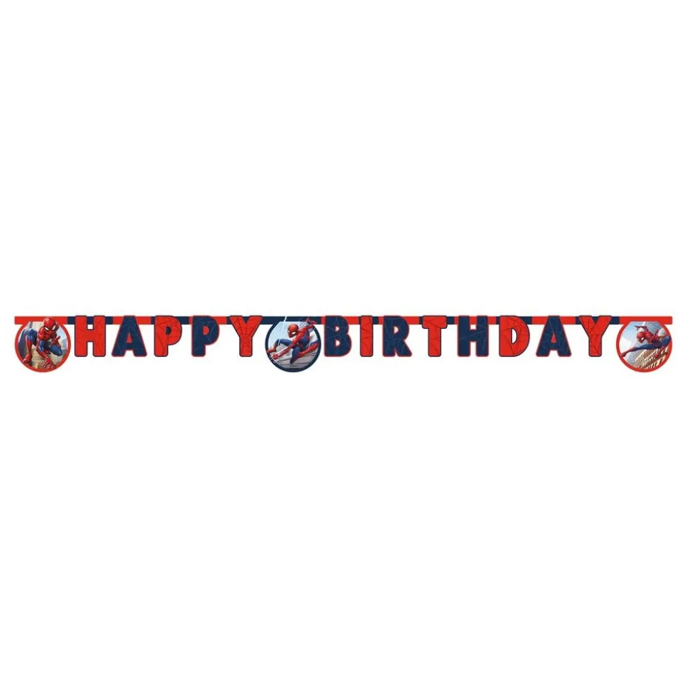 Bokstavgirlander Happy Birthday Spiderman