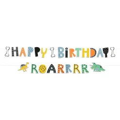 Bokstavgirlander Happy Birthday Dino Roar
