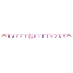 Bokstavgirlander Happy Birthday Unicorn
