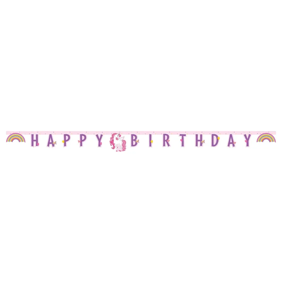 Bokstavgirlander Happy Birthday Unicorn