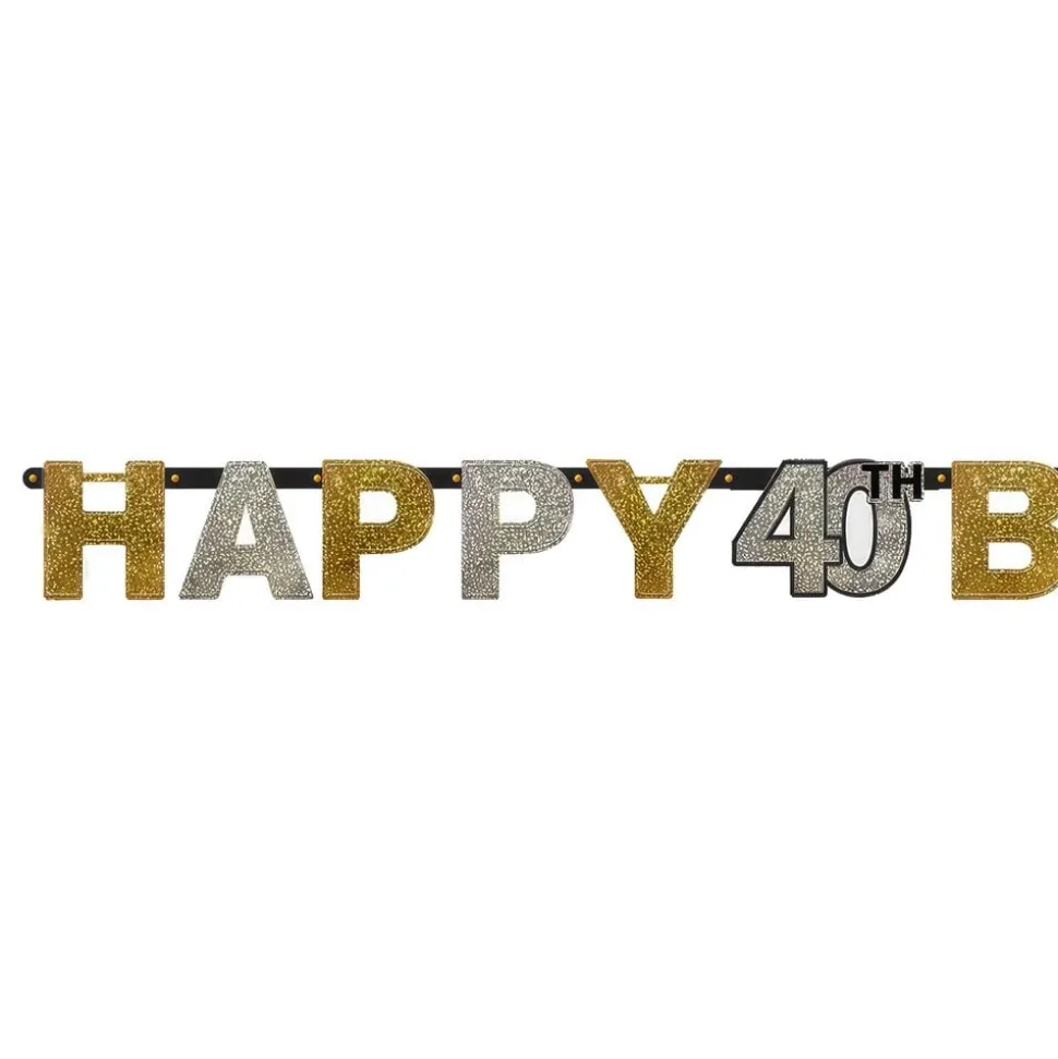 Bokstavgirlander Happy Birthday 40 år