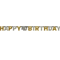 Bokstavgirlander Happy Birthday 40 år