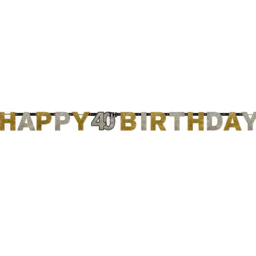 Bokstavgirlander Happy Birthday 40 år