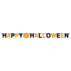 Bokstavgirlander Happy Halloween Svart/Oransje