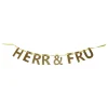 Bokstavgirlander Herr & Fru Gull