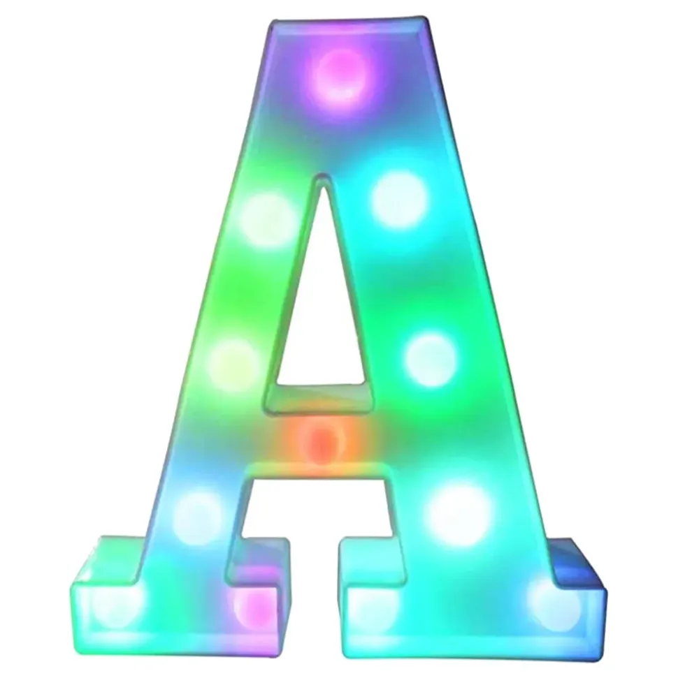 Bokstav med LED-belysning RGB