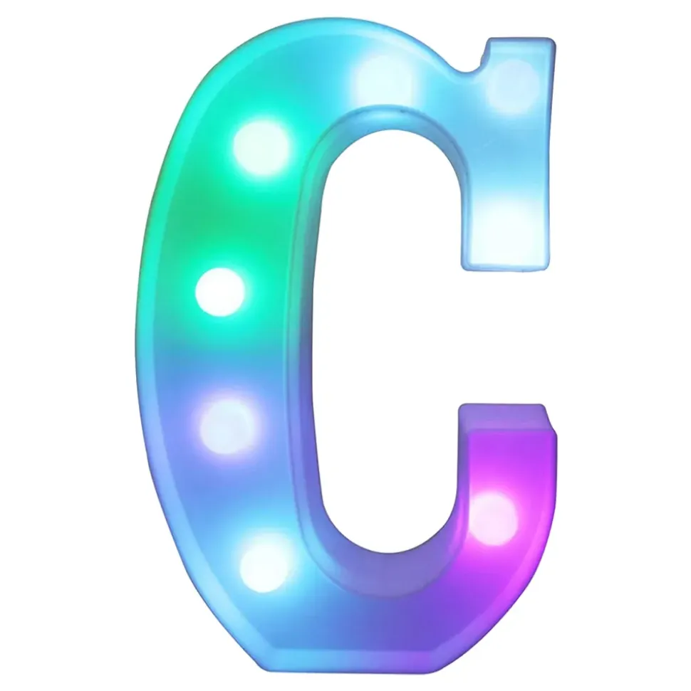 Bokstav med LED-belysning RGB