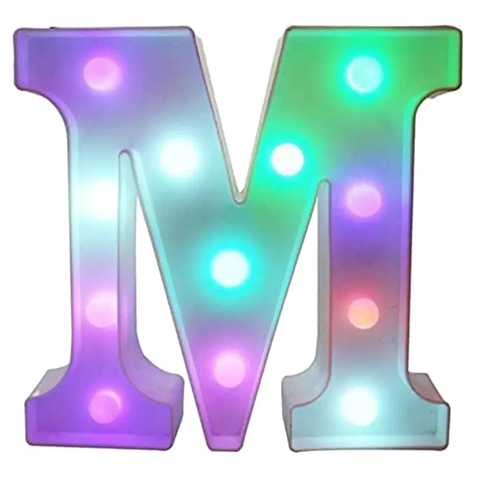 Bokstav med LED-belysning RGB