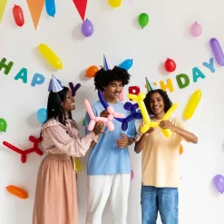 Bokstavsgirlander Happy Birthday i filt