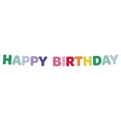 Bokstavsgirlander Happy Birthday i filt