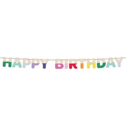 Bokstavsgirlander Happy Birthday i tre
