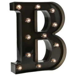 Bokstav Svart med LED-belysning