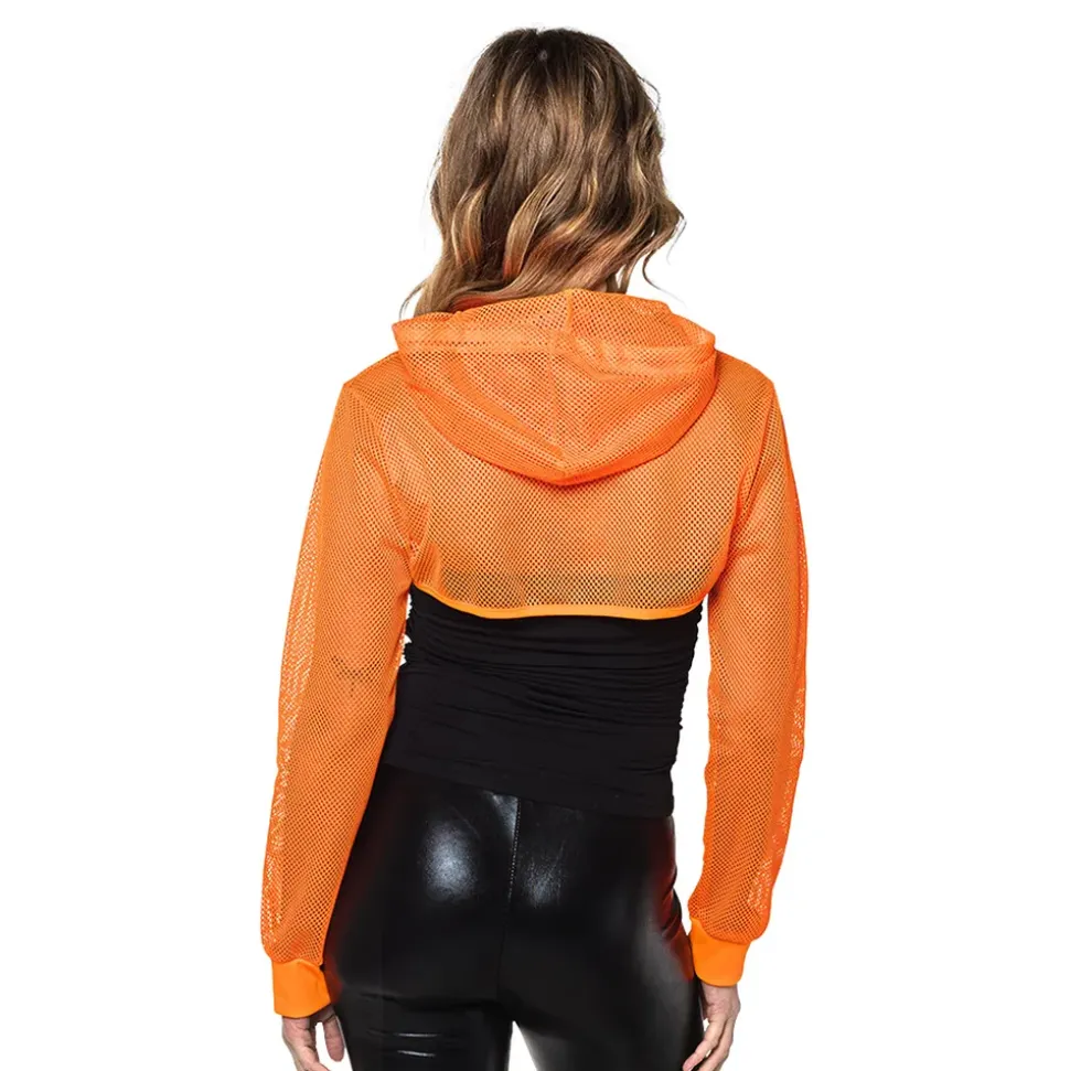 Bolero Fishnet UV Neonoransje