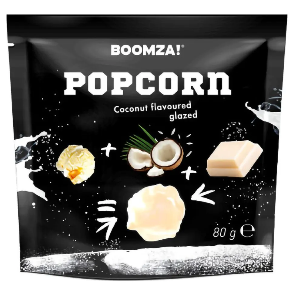 Boomza Popcorn Coconut White Chocolate