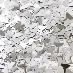 Bordkonfetti Champagneglass Sølv Metallic