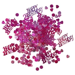 Bordkonfetti Happy Birthday Rosa Metallic