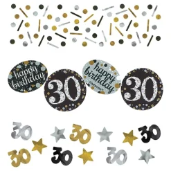 Bordkonfetti 30 Sølv/Gull Glitter