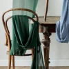 Bordløper Chiffon Mørkegrønn