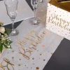 Bordløper Happy Birthday Hvit/Gull