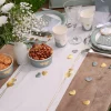 Bordløper Hjerte Hvit/Gull