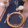 Bordløper Prikkete Navy/Roségull