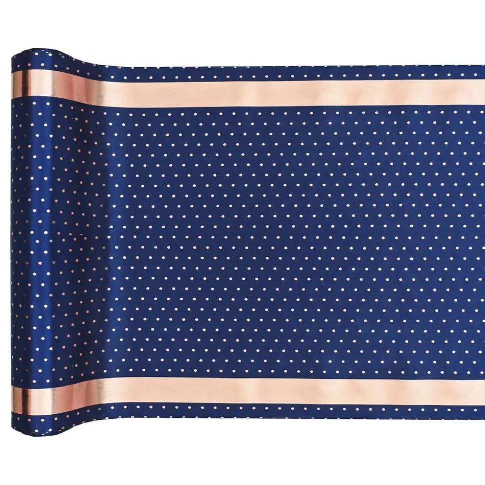 Bordløper Prikkete Navy/Roségull