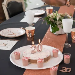 Bordløper Tykk Roségull Glitter