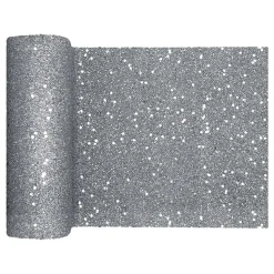 Bordløper Tykk Sølv Glitter