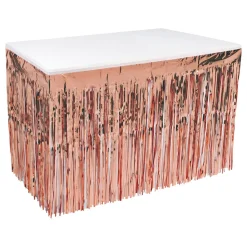Bordskjørt Frynser Rosa Metallic
