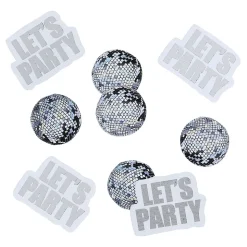 Bordskonfetti Let's Party Silver Disco
