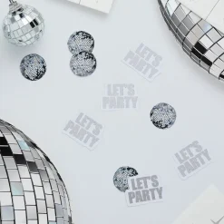 Bordskonfetti Let's Party Silver Disco